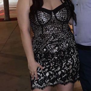 Black Lace Mini Dress